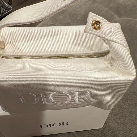 Dior White Canvas Pouch - Picture 5 of 12